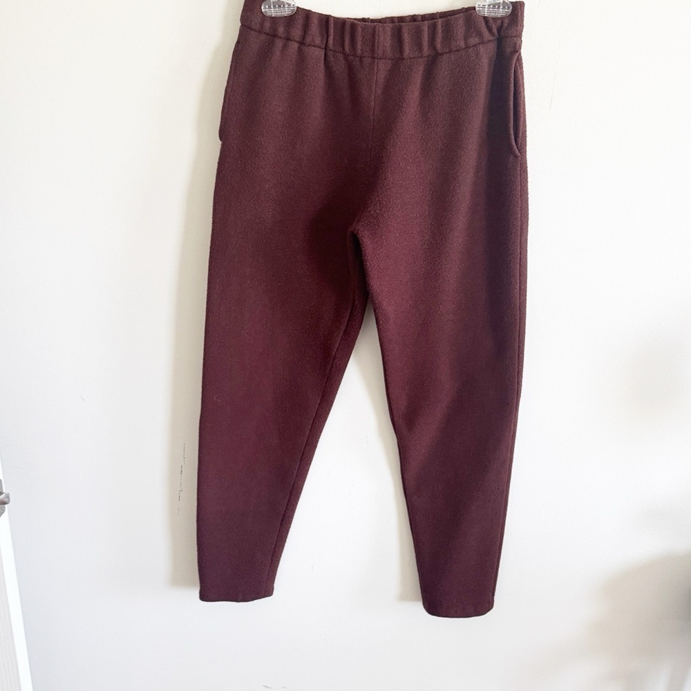 Zara straight leg brown soft pull on sweater pants size small